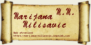 Marijana Milisavić vizit kartica